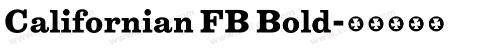 Californian FB Bold字体转换